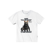 Camiseta júnior unisex estampado de gato "I'll Be Back"