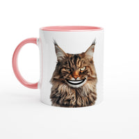 Taza bicolor con Impresión de Gato "Sonrisa de Maine Coon" Michilandia