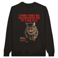 Sudadera Unisex Estampado de Gato 