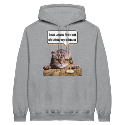 Sudadera con Capucha Unisex Estampado de Gato "Mandato Felino" Michilandia