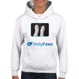 Sudadera con capucha júnior estampado de gato "Only Paws" Michilandia | La tienda online de los fans de gatos