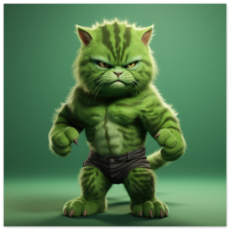 Póster de gato 'Michi Hulk" Gelato