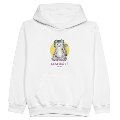 Sudadera con capucha júnior estampado de gato 