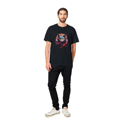 Camiseta Unisex Estampado de Gato "Retro Miau" Michilandia | La tienda online de los fans de gatos