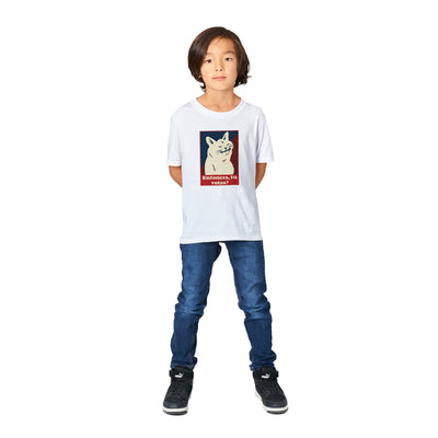 Camiseta Junior Unisex Estampado de Gato "Miau de Votante" Michilandia