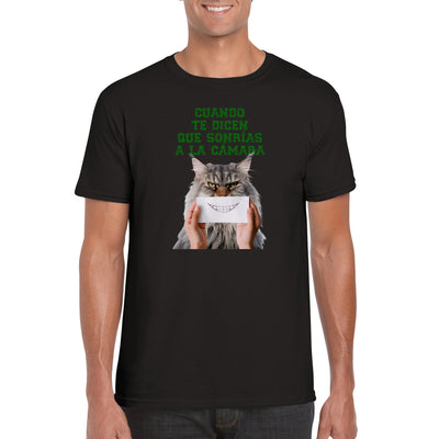 Camiseta unisex estampado de gato 