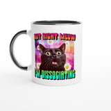 Taza Bicolor con Impresión de Gato "Momento de Distancia" Michilandia