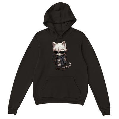 Sudadera con capucha unisex estampado de gato 