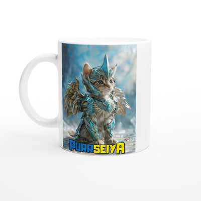 Taza Blanca con Impresión de Gato 