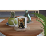 Taza Blanca con Impresión de Gato "Gatito Shinigami" Michilandia | La tienda online de los fans de gatos