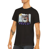 Camiseta unisex estampado de gato "Desprecio Felino"