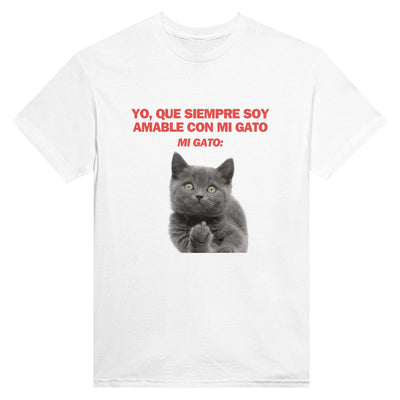 Camiseta Unisex Estampado de Gato "Desafío Gatuno" Michilandia | La tienda online de los fans de gatos