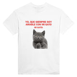 Camiseta Unisex Estampado de Gato "Desafío Gatuno" Michilandia | La tienda online de los fans de gatos