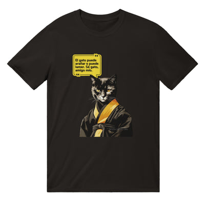 Camiseta unisex estampado de gato "Bruce Michi Lee" Michilandia | La tienda online de los amantes de gatos