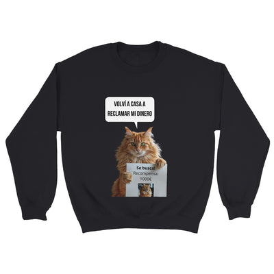 Sudadera Unisex Estampado de Gato "Recompensa Miau" Michilandia