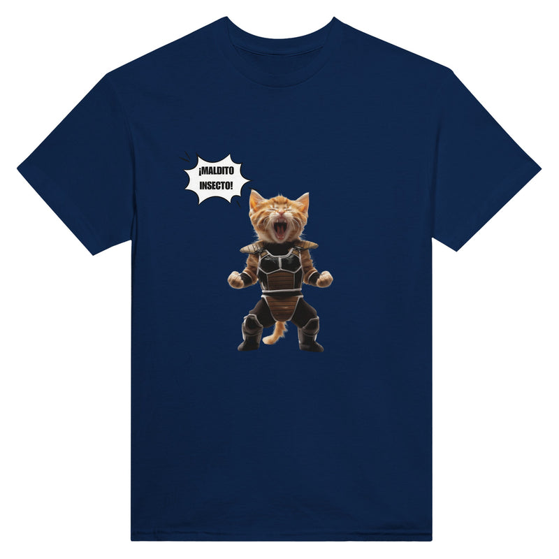 Camiseta Unisex Estampado de Gato "Maldito insecto" Michilandia