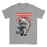 Camiseta unisex estampado de gato "Michi Newton" Gelato