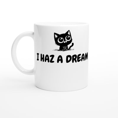 Taza Blanca con Impresión de Gato 