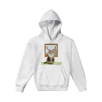 Sudadera con capucha júnior estampado de gato 