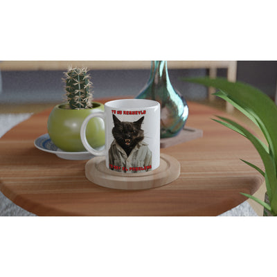 Taza Blanca con Impresión de Gato "Soy el Problema" Michilandia | La tienda online de los fans de gatos