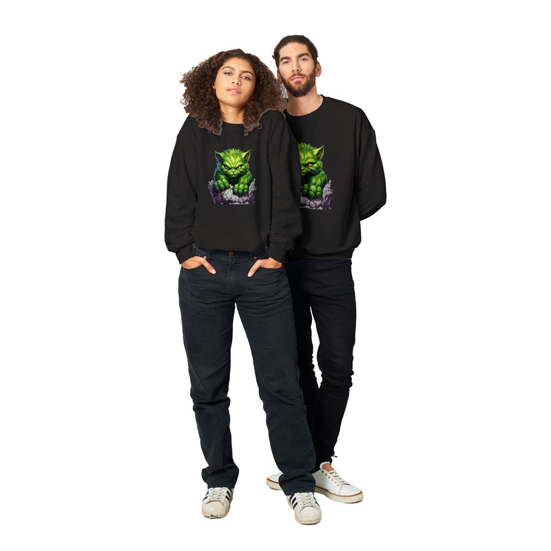 Sudadera unisex estampado de gato "Gigante Esmeralda" Gelato