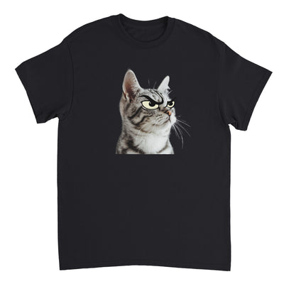 Camiseta Unisex Estampado de Gato "Miau Malhumorado" Michilandia