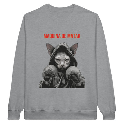 Sudadera Unisex Estampado de Gato "Maquina de matar" Michilandia