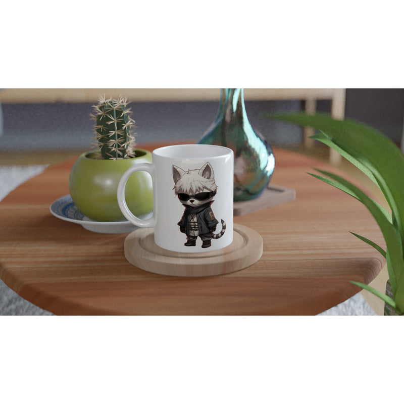 Taza blanca con impresión de gato "Gatoru Meowjo" Michilandia | La tienda online de los amantes de gatos