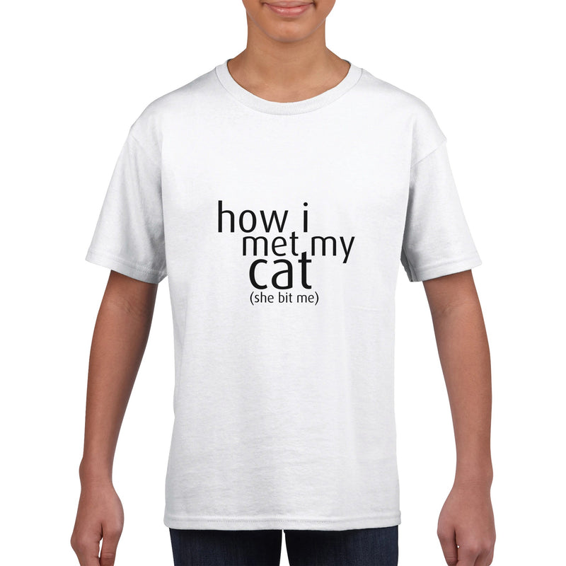 Camiseta Junior Unisex Estampado de Gato 