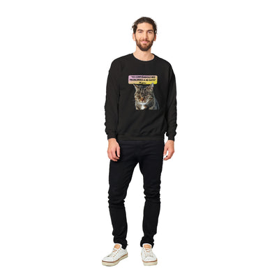 Sudadera Unisex Estampado de Gato "Miau Indiferente" Michilandia