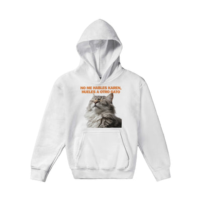 Sudadera con capucha júnior estampado de gato 