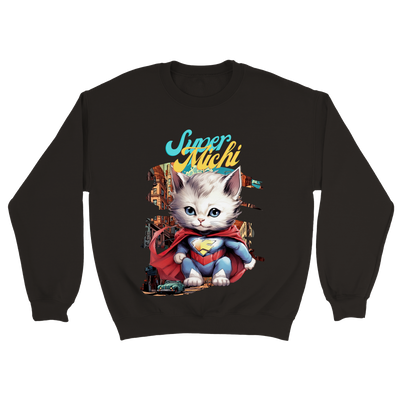 Sudadera unisex estampado de gato 