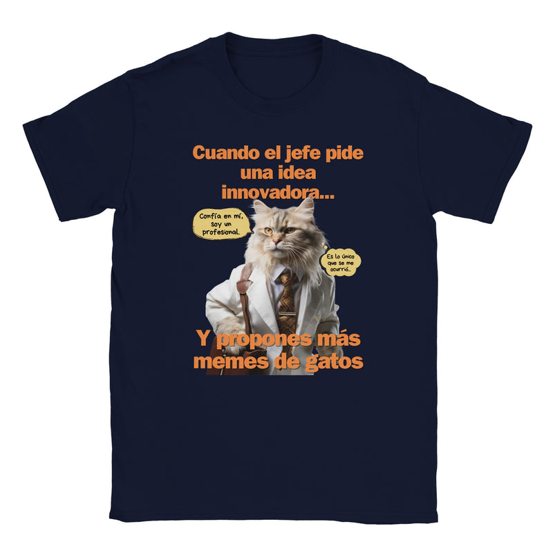 Camiseta unisex estampado de gato "Estrategia Miau" Michilandia | La tienda online de los fans de gatos