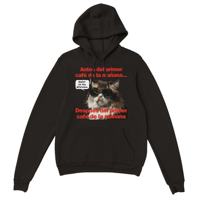 Sudadera con Capucha Unisex Estampado de Gato 