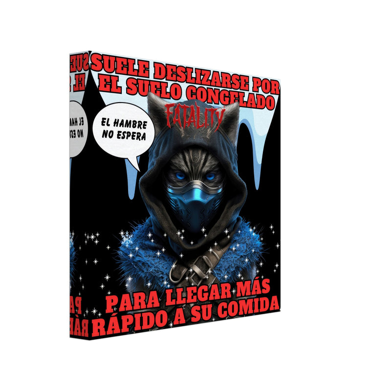 Lienzo de gato "Hambre Mortal" Michilandia | La tienda online de los amantes de gatos