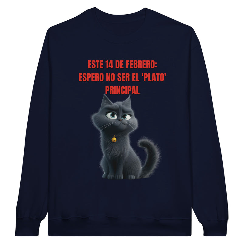 Sudadera Unisex Estampado de Gato "Amor Indirecto" Michilandia | La tienda online de los fans de gatos