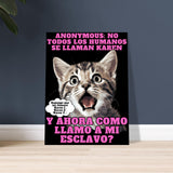 Panel de aluminio impresión de gato "El Gran Descubrimiento" Michilandia | La tienda online de los fans de gatos