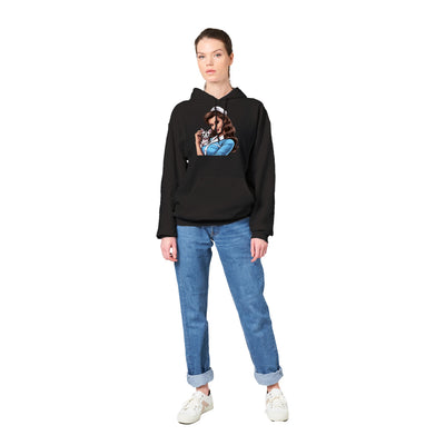 Sudadera con capucha unisex estampado de gato "Pin-Up & Kitty" Gelato