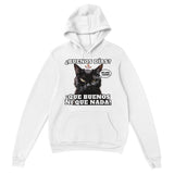 Sudadera con capucha unisex estampado de gato "Amanecer Hostil" Michilandia | La tienda online de los amantes de gatos