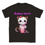 Camiseta unisex estampado de gato "Bubble Kitty"