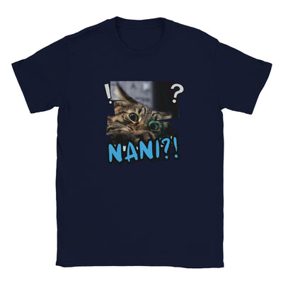 Camiseta Junior Unisex Estampado de Gato "Sorpresa Felina" Michilandia | La tienda online de los amantes de gatos