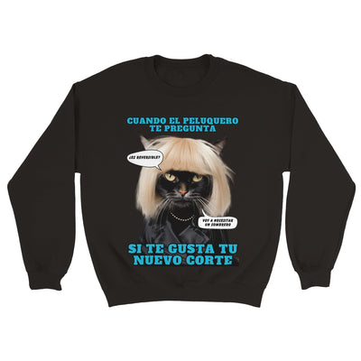 Sudadera unisex estampado de gato 