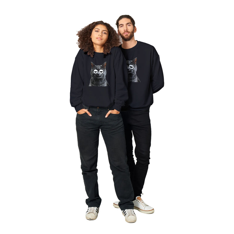 Sudadera Unisex Estampado de Gato "Somnoliento Chartreux" Michilandia