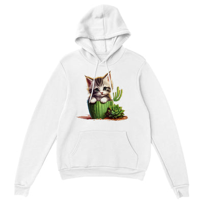 Sudadera con capucha unisex estampado de gato "Cactus comestible" Gelato