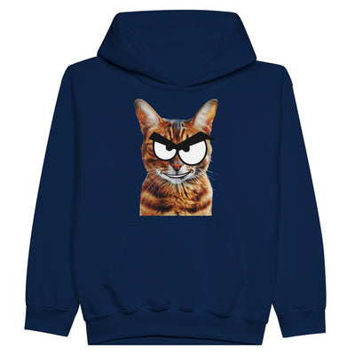 Sudadera con capucha júnior estampado de gato "Bengala Malicioso" Michilandia