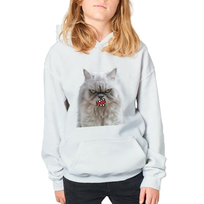 Sudadera con capucha júnior estampado de gato 