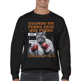 Sudadera unisex estampado de gato "Round One" Michilandia | La tienda online de los amantes de gatos