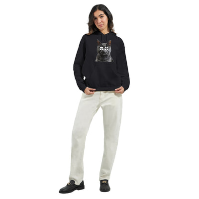 Sudadera con Capucha Unisex Estampado de Gato "Somnoliento Chartreux" Michilandia