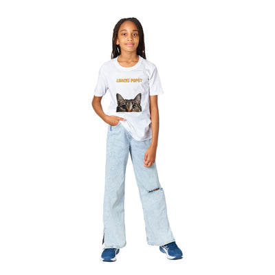 Camiseta Junior Unisex Estampado de Gato "Consulta Curiosa" Michilandia | La tienda online de los fans de gatos