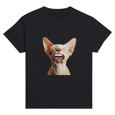 Camiseta Junior Unisex Estampado de Gato "Sphynx Somnoliento" Michilandia